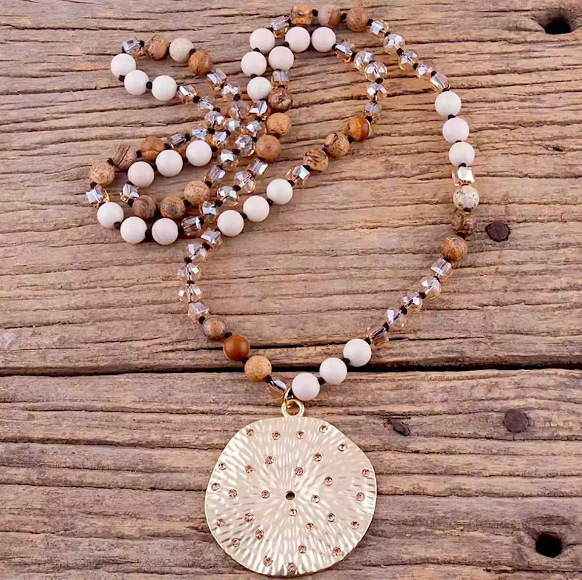 Collar Largo Piedras Naturales