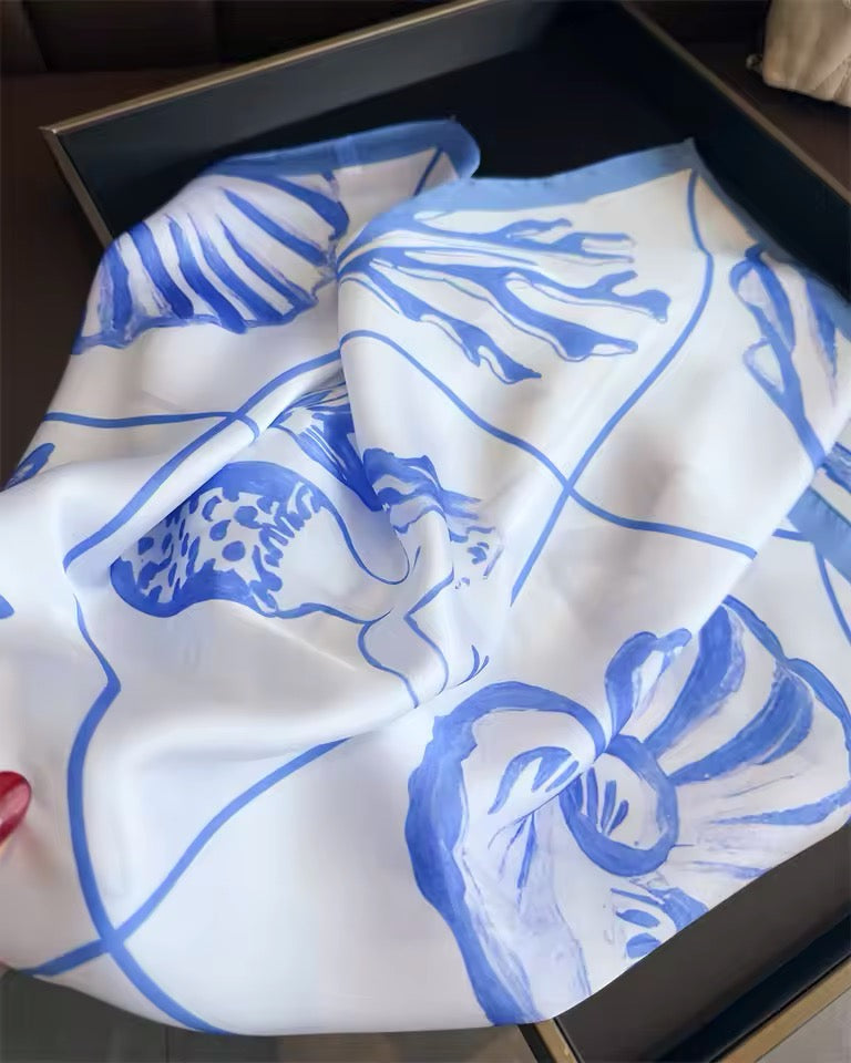 Pañuelo Seda Mar