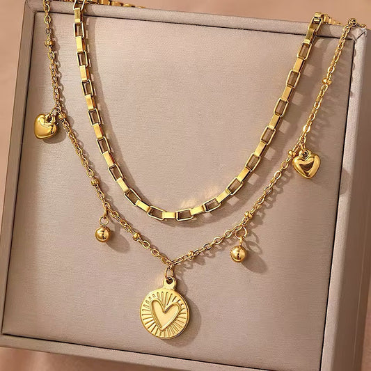 Collar & Aro Acero Anne