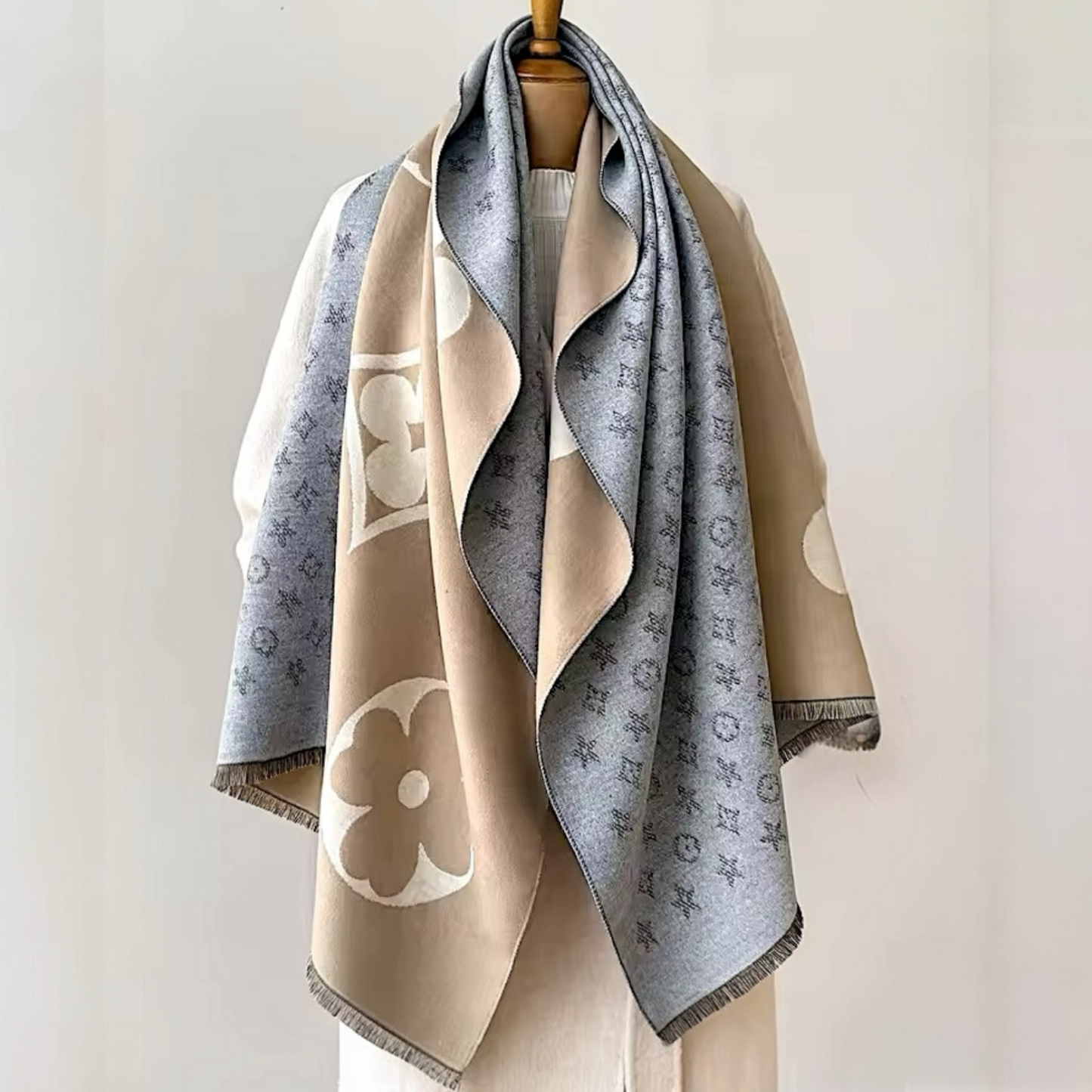 Pashmina/Chal/Bufanda Reversible