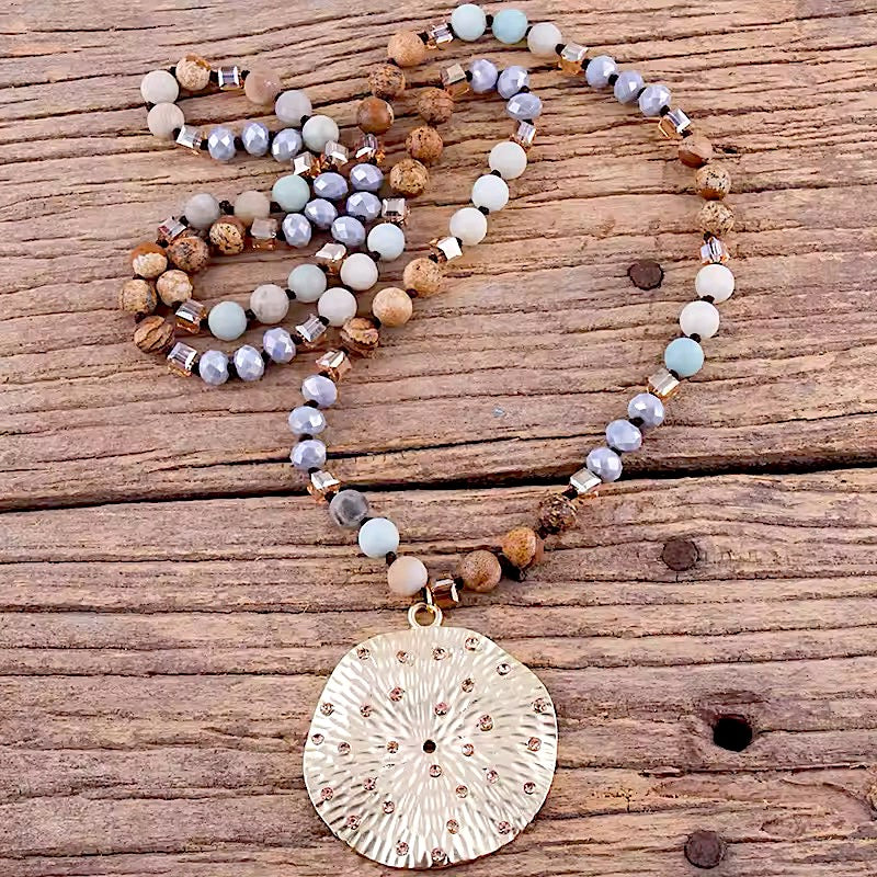 Collar Largo Piedras Naturales