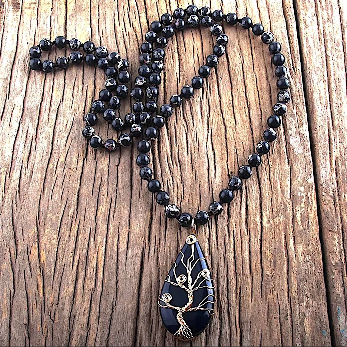 Collar Largo Piedras Naturales