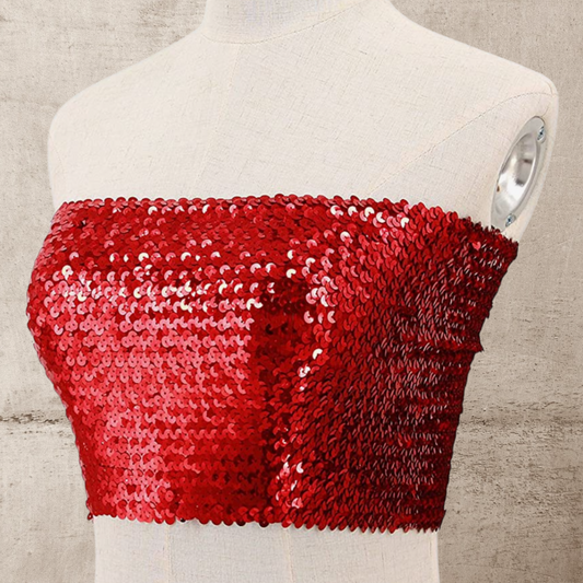 Top Lentejuelas Rubí