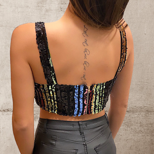 Crop top Lentejuelas Oli