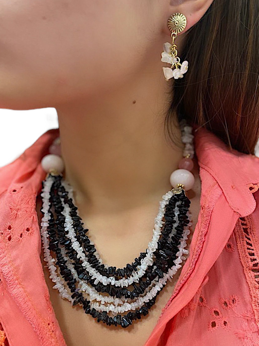 Collar Piedras Naturales & Aros