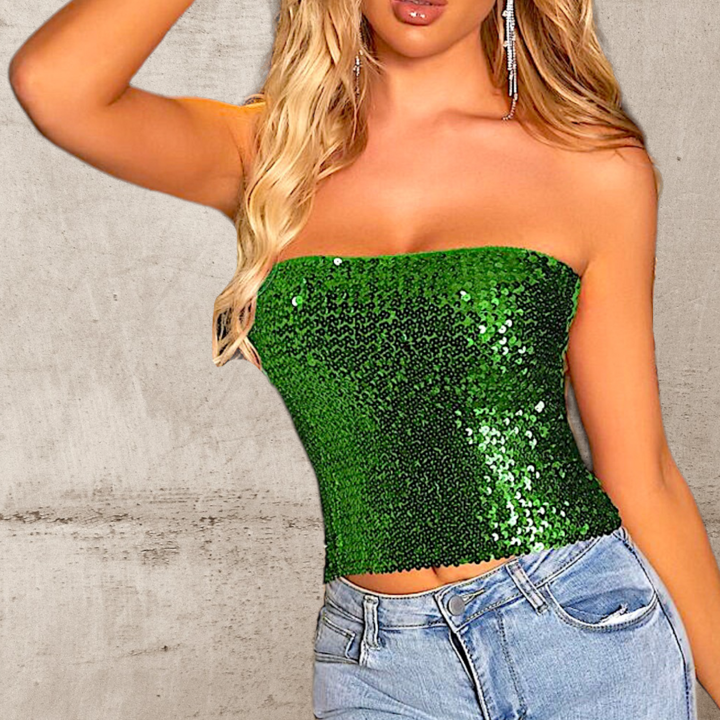 Strapless Lentejuelas Jade
