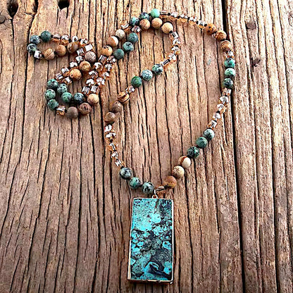 Collar Largo Piedras Naturales & Cristales