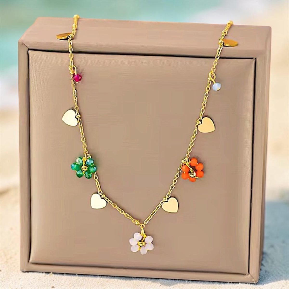 Collar Acero Flor