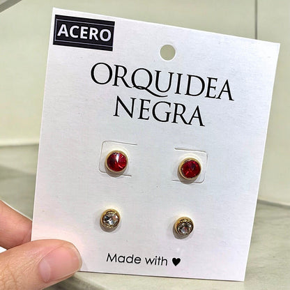 Set Aros Acero Dora