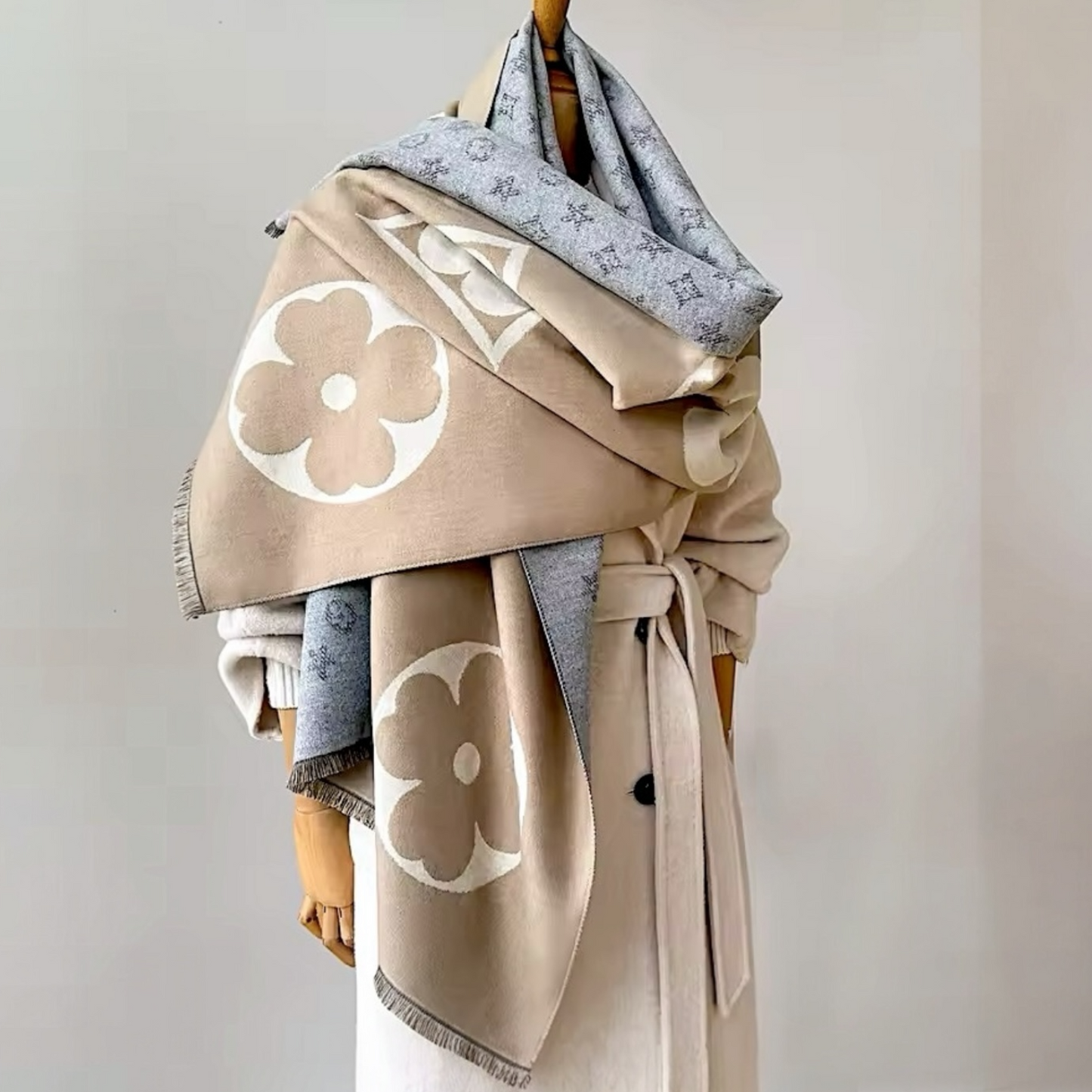 Pashmina/Chal/Bufanda Reversible