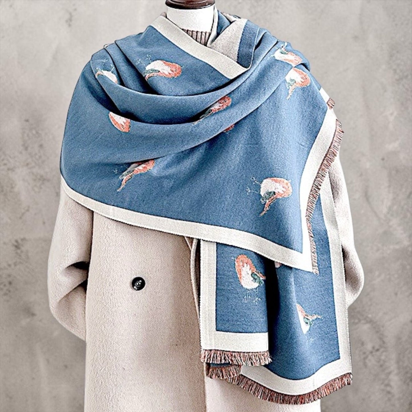 Pashmina/Chal/Bufanda Reversible