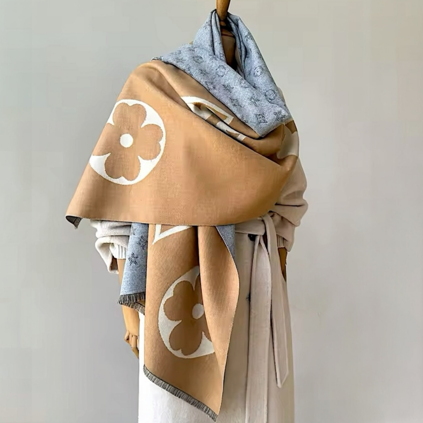 Pashmina/Chal/Bufanda Reversible