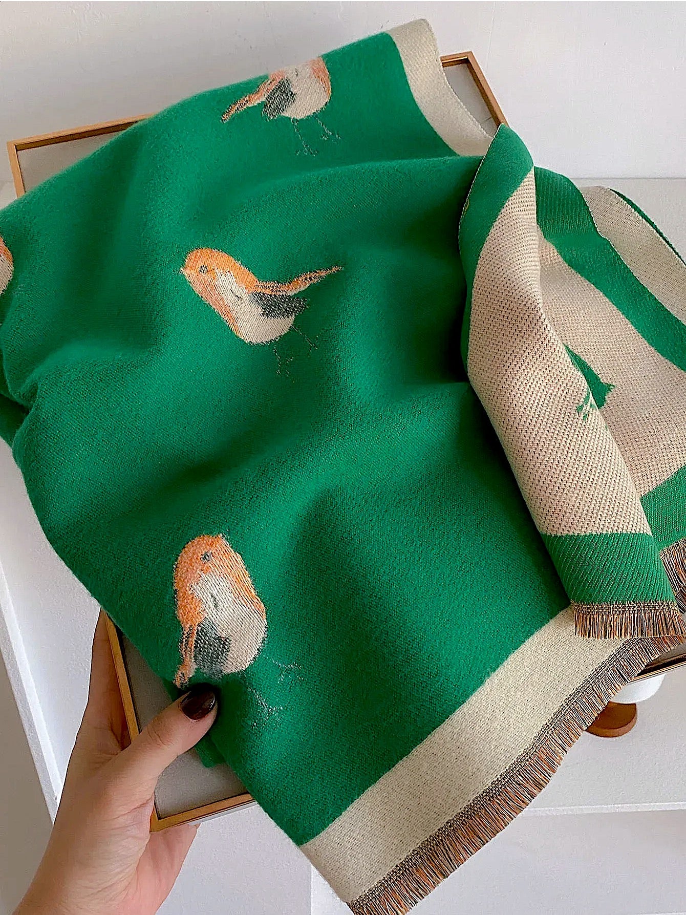 Pashmina/Chal/Bufanda Reversible