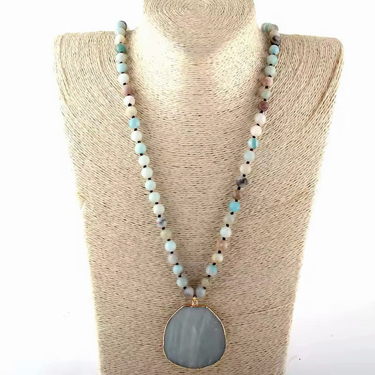 Collar Largo Piedras Naturales