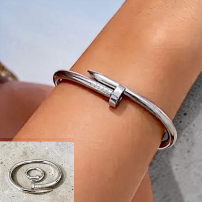 Pulsera & Anillo Acero Mía