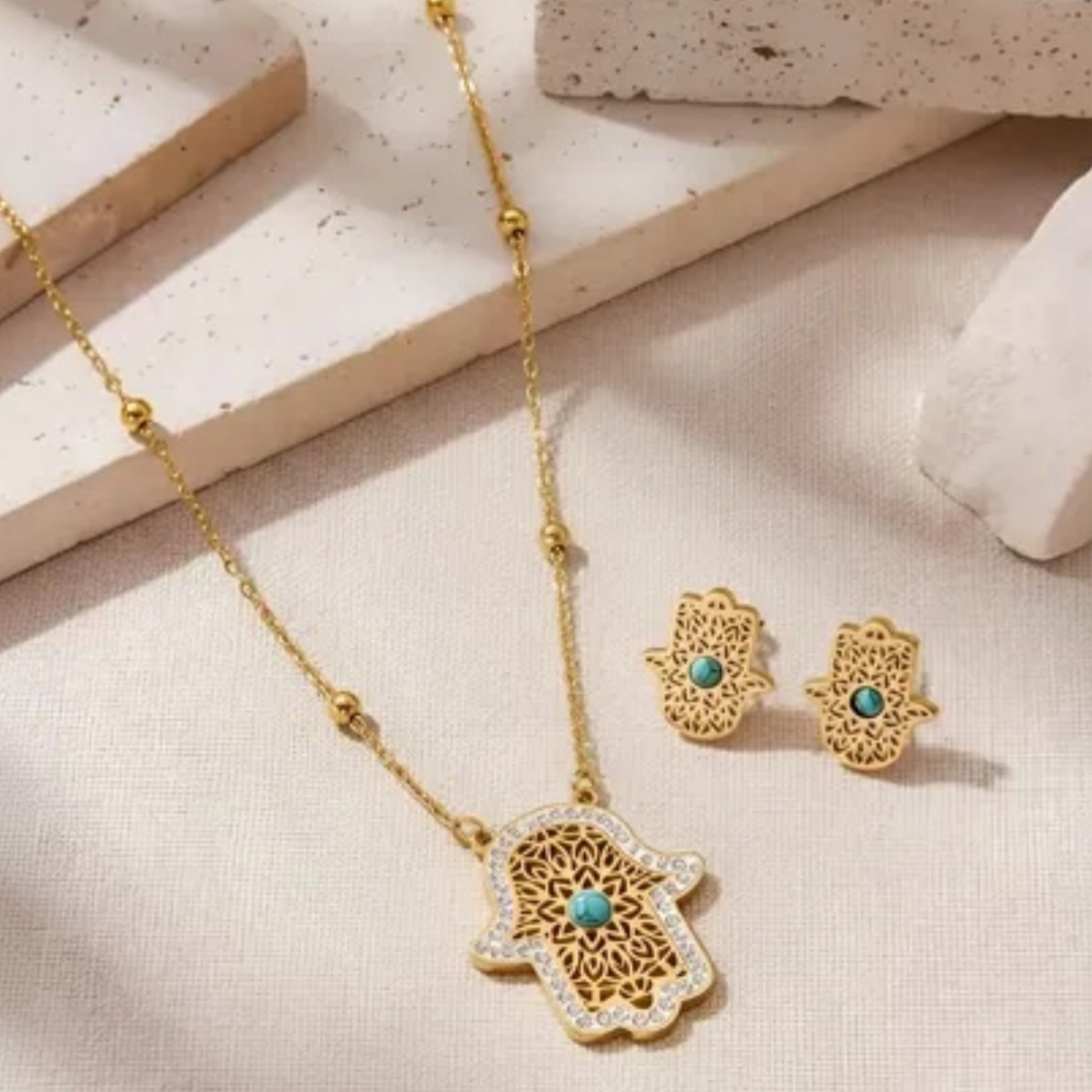 Collar & Aro Acero Zoe