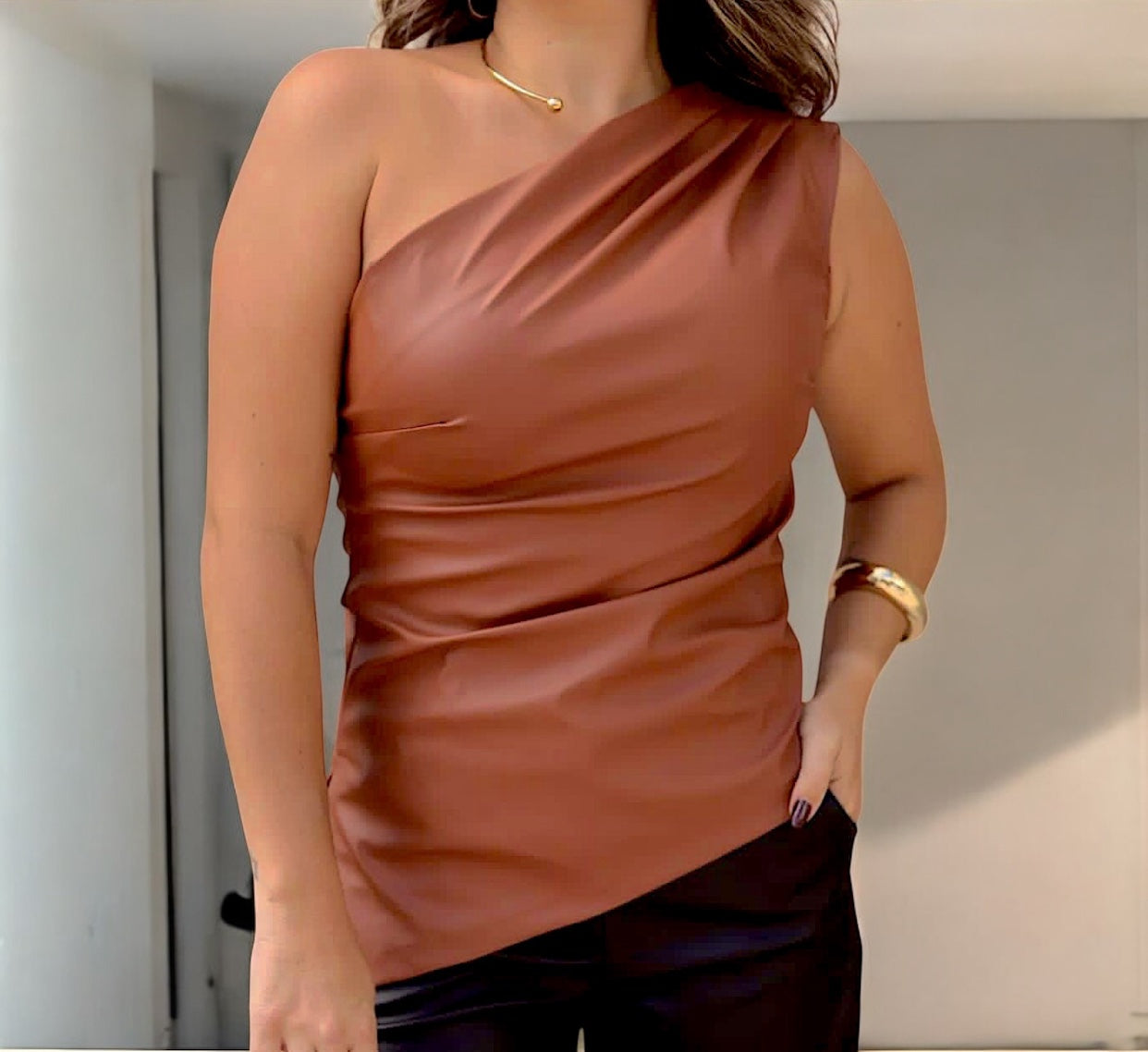 Blusa Eco Cuero Emma