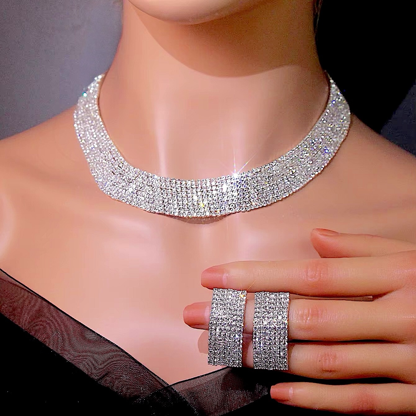 Collar & Aros Strass