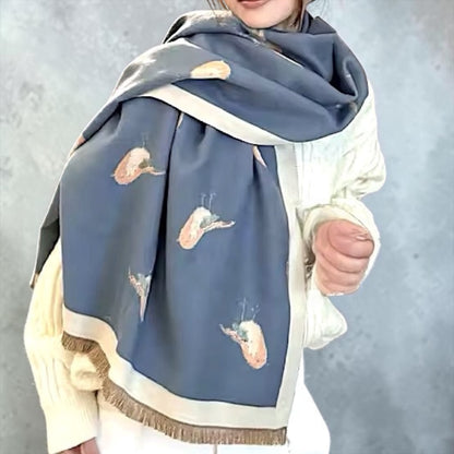 Pashmina/Chal/Bufanda Reversible
