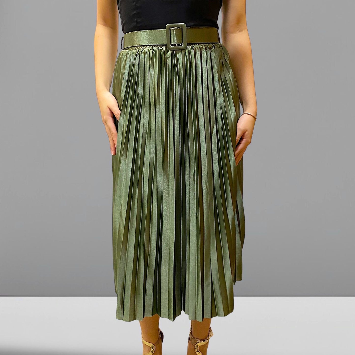 Pollera Plisada con Cinto Helen