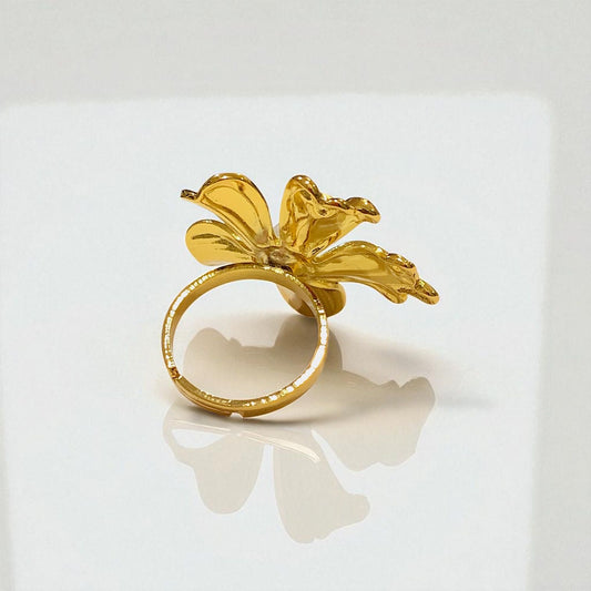 Anillo Acero Flora