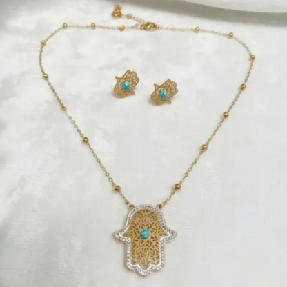 Collar & Aro Acero Zoe