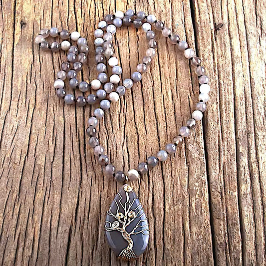 Collar Largo Piedras Naturales