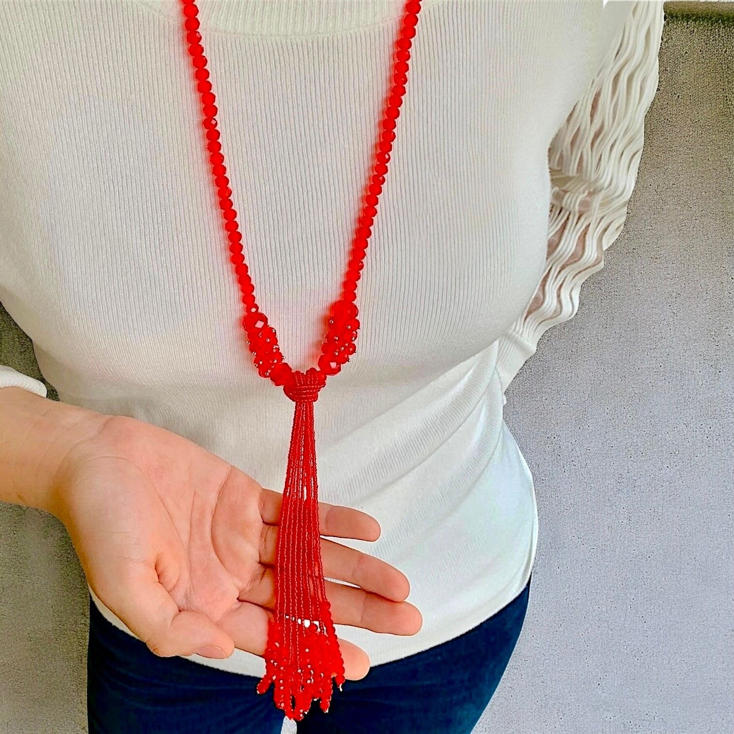 Collar Largo Cristales Dora