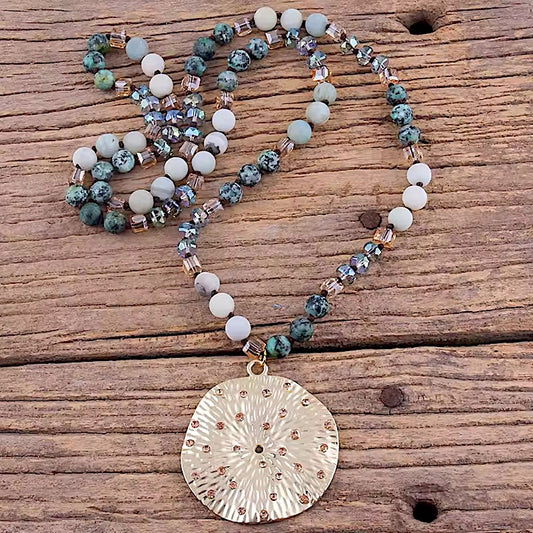 Collar Largo Piedras Naturales