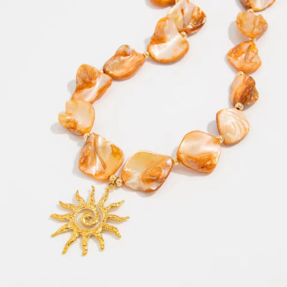 Collar Piedras Naturales Sol