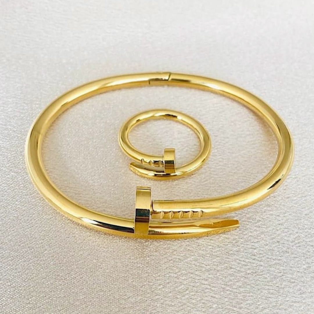 Pulsera & Anillo Acero Ada