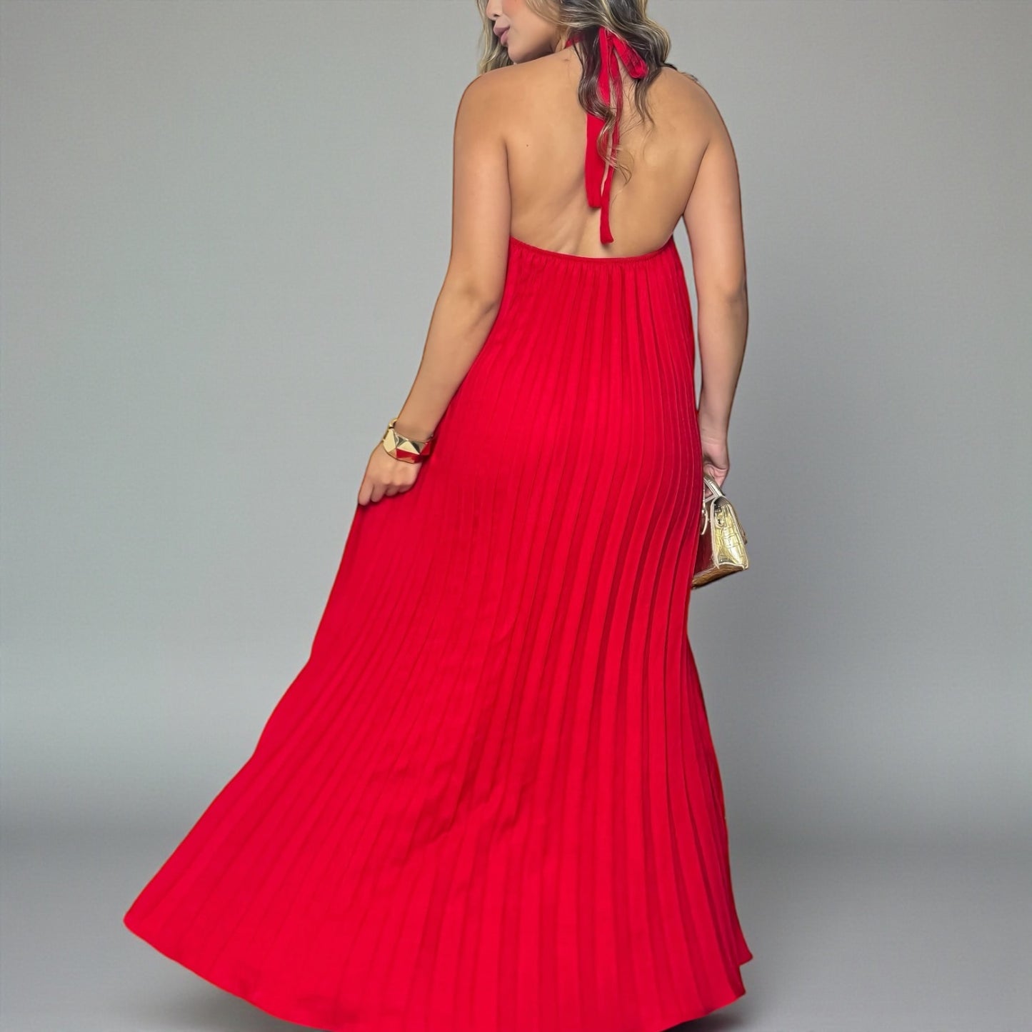 Vestido Plisado Gala