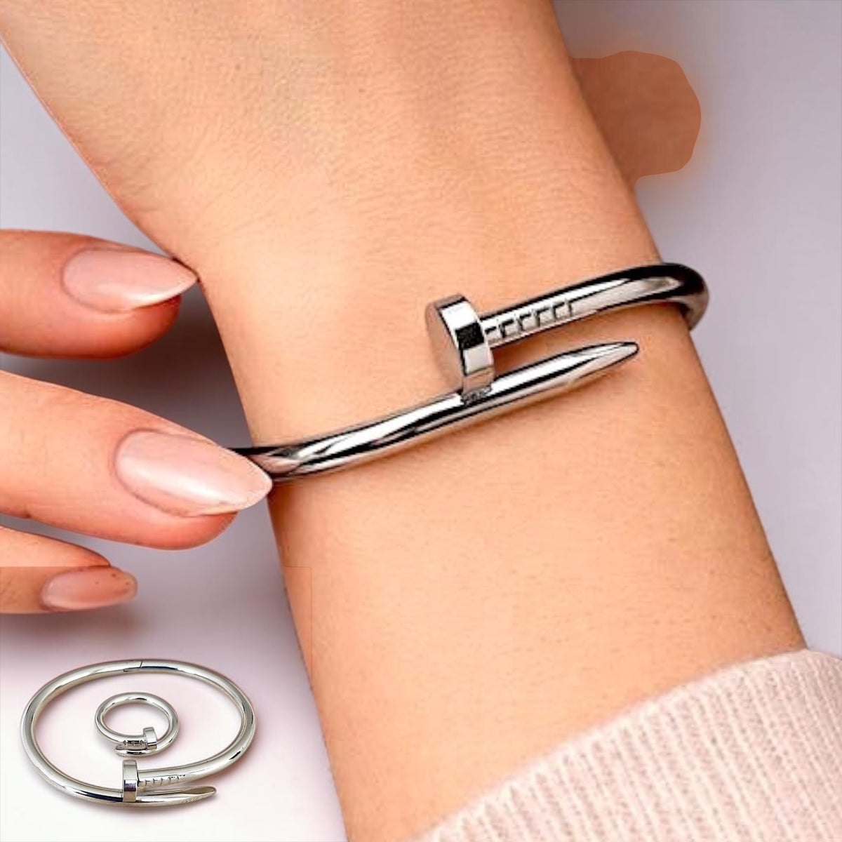 Pulsera & Anillo Acero Mía