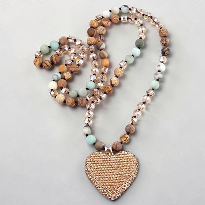 Collar Largo Piedras Naturales & Cristales