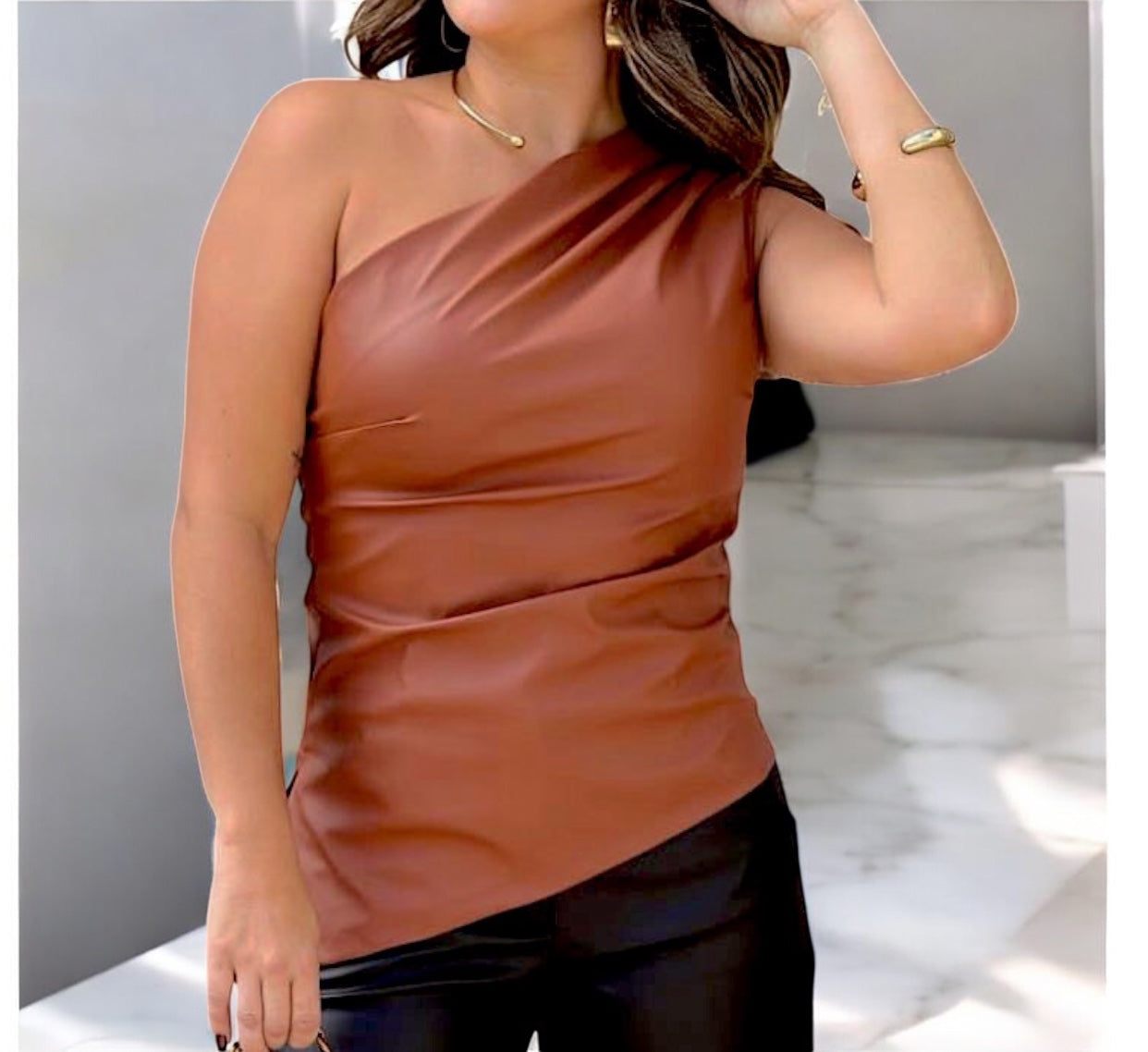 Blusa Eco Cuero Emma