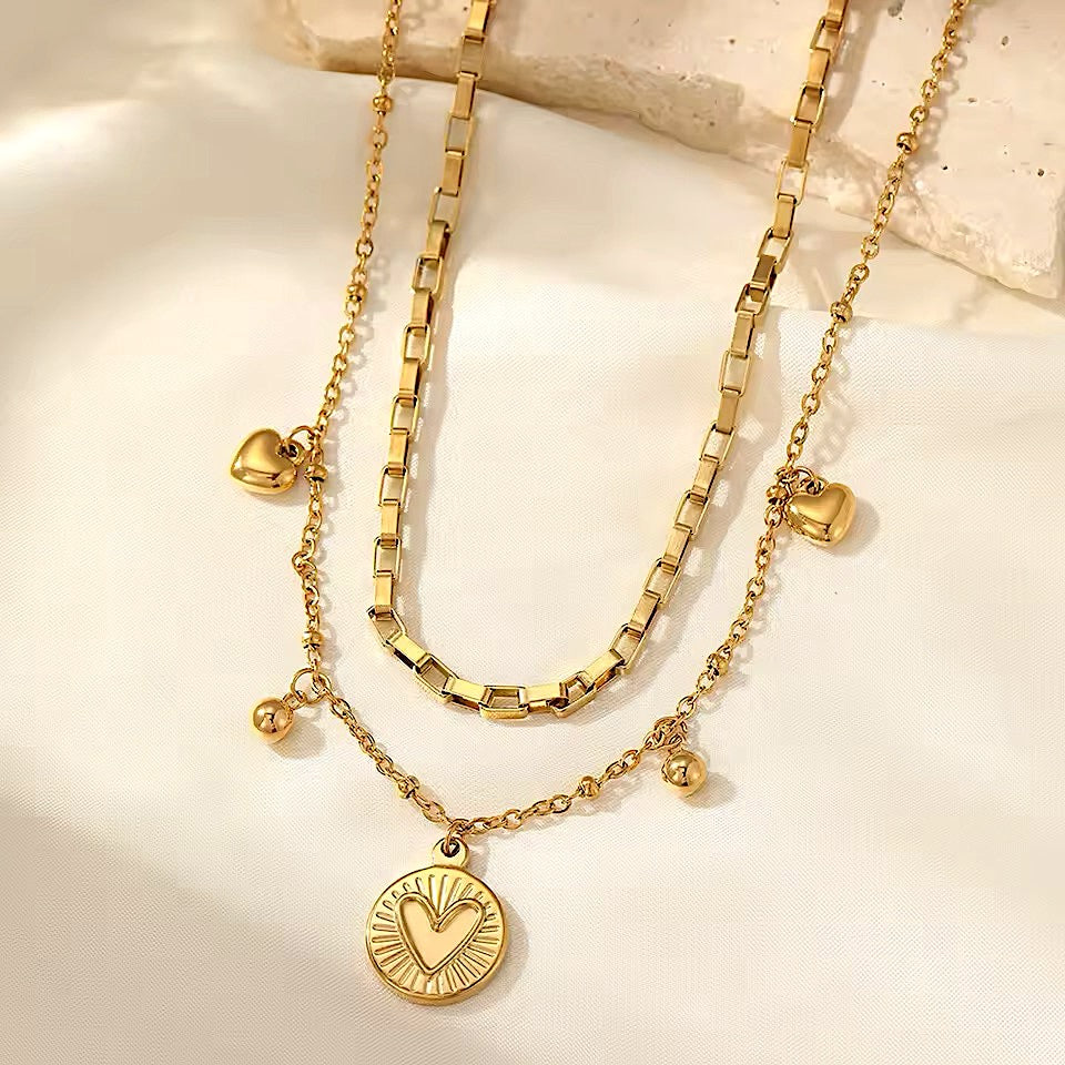Collar & Aro Acero Anne