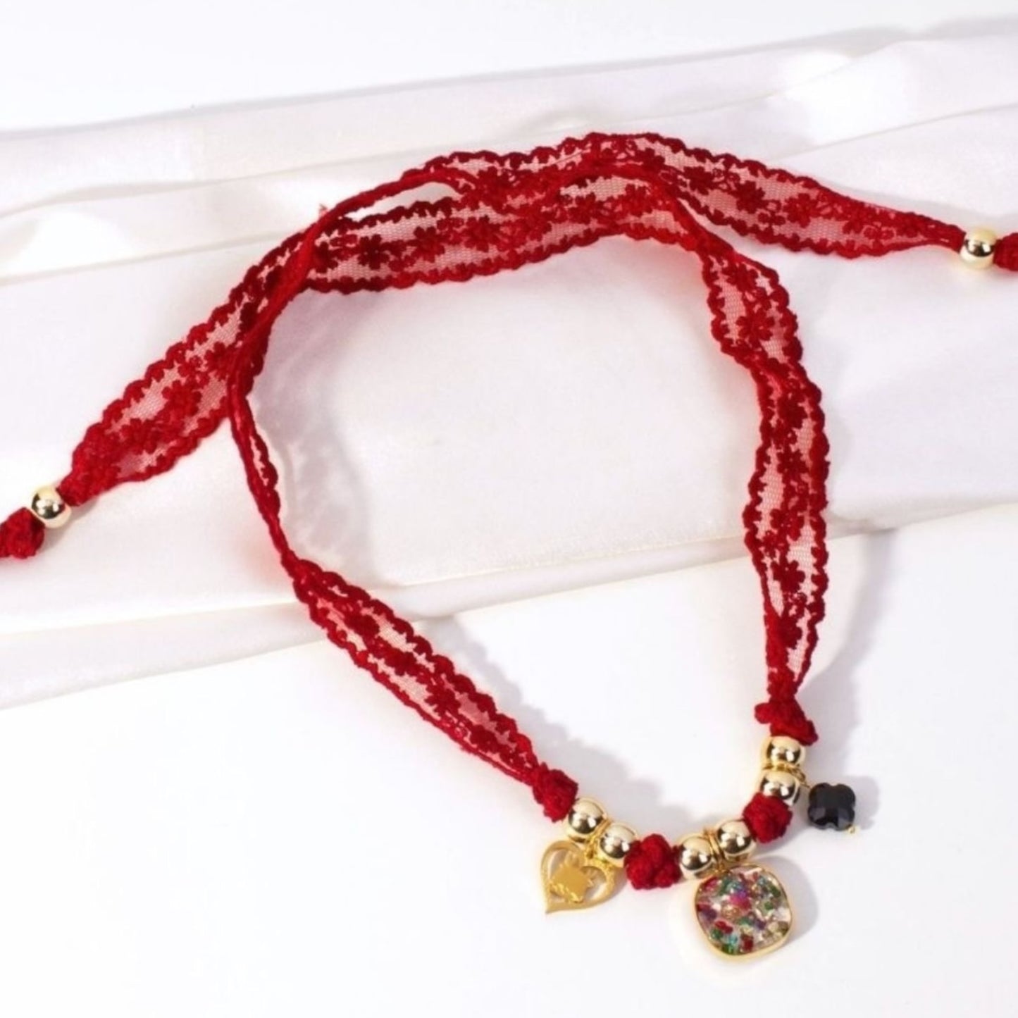 Collar Acero Rubí