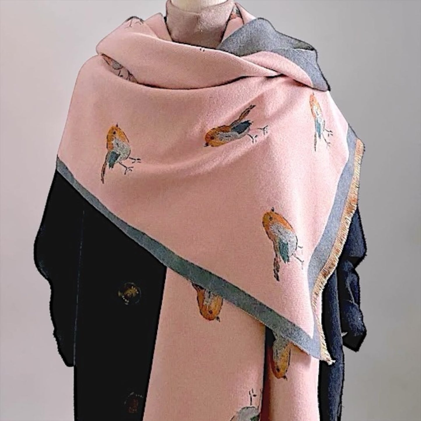 Pashmina/Chal/Bufanda Reversible