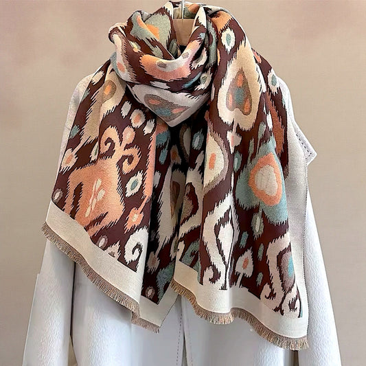 Pashmina/Chal/Bufanda Reversible