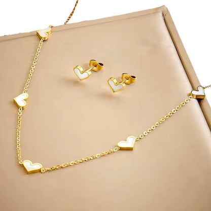 Collar & Aro Acero Mia