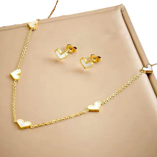 Collar & Aro Acero Mia