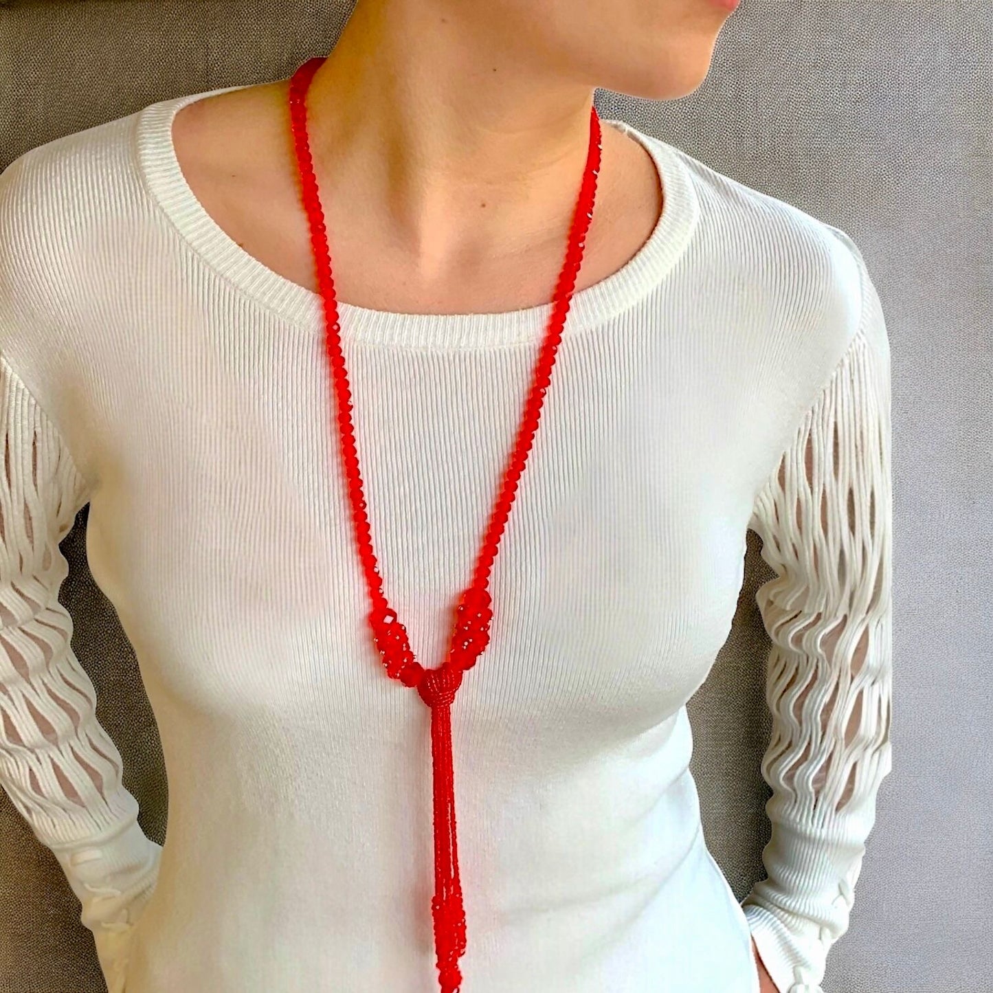 Collar Largo Cristales Dora