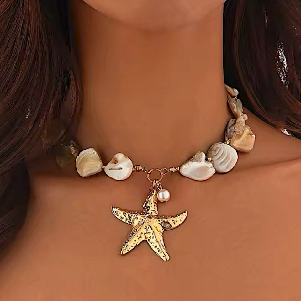 Collar Piedras Naturales Mar