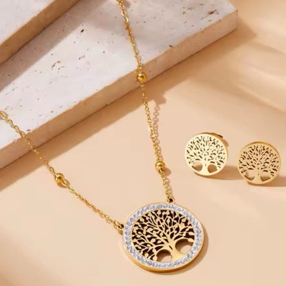 Collar & Aro Acero Vida