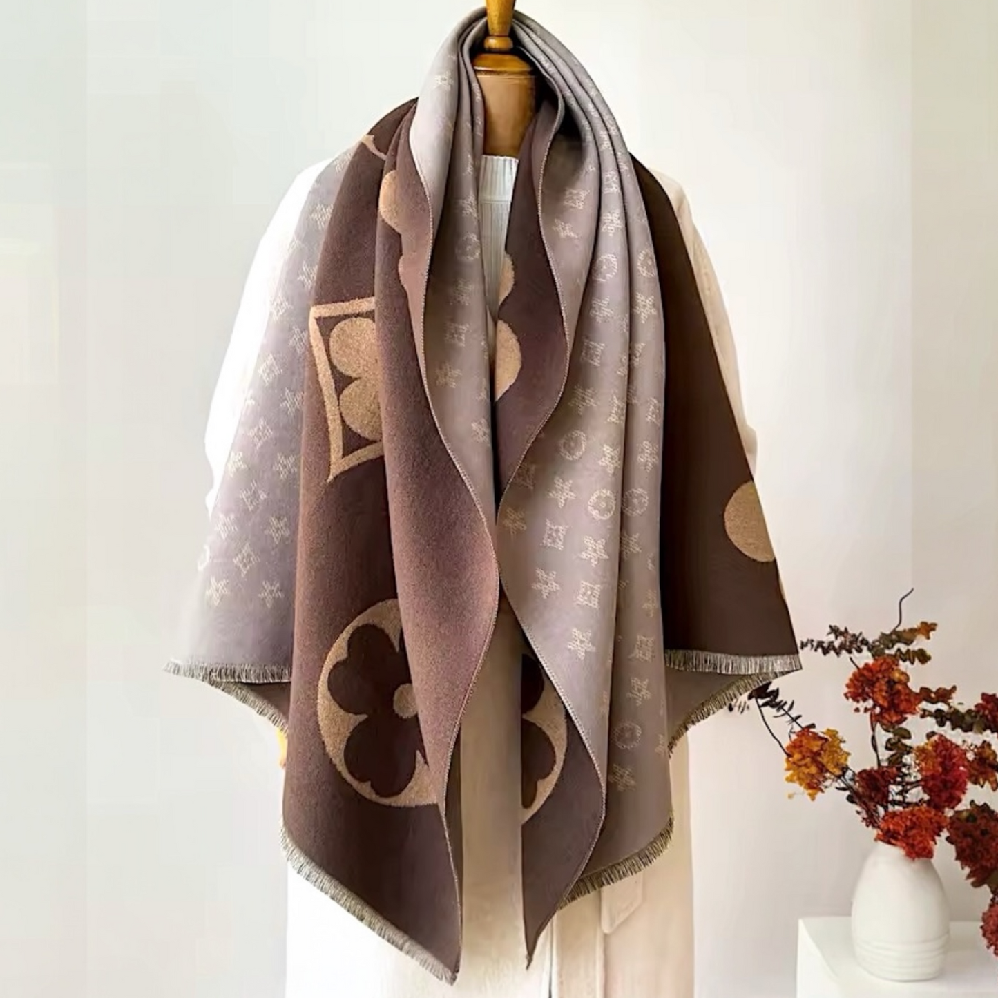 Pashmina/Chal/Bufanda Reversible