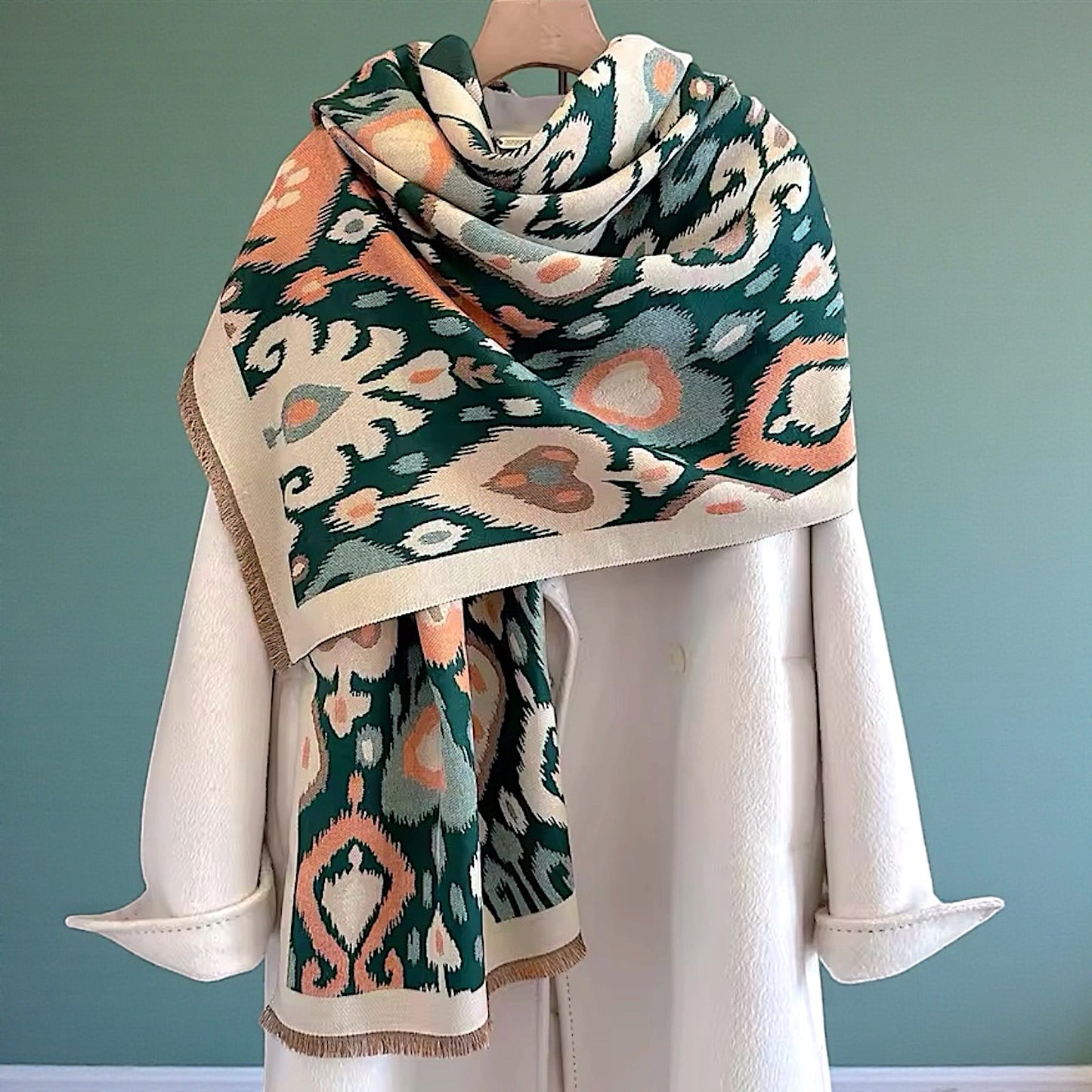 Pashmina/Chal/Bufanda Reversible