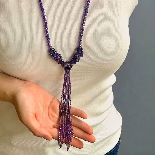 Collar Largo Cristales Zoe