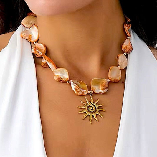 Collar Piedras Naturales Sol