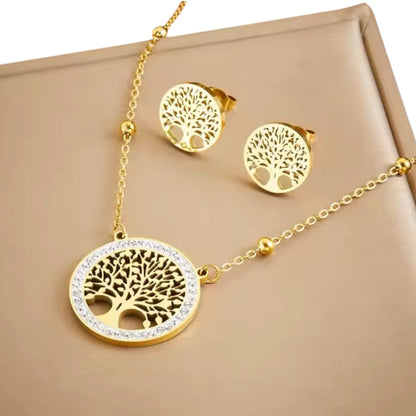 Collar & Aro Acero Vida