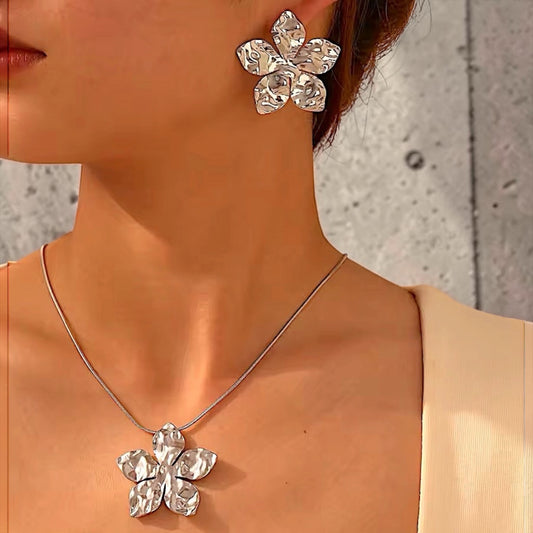 Collar + Aros Acero Ana